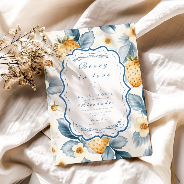 Invitation Floral Berry Chic Fête des mariées (Créateur téléchargé)