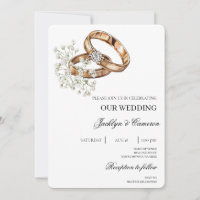 Floral blanc avec Mariage anneau