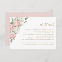 Floral Blush Rose Verdure Détails du Mariage