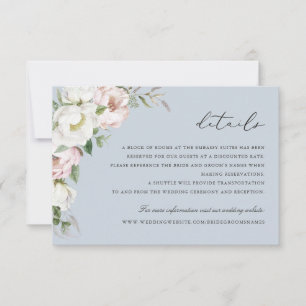 Invitation Floral Blush White Peony Détails de la verdure Ins