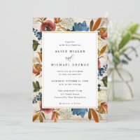 Floral Boho de la marine et de la rouille, Mariage