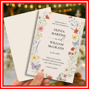 Invitation Floral Boho Terracotta Mariage