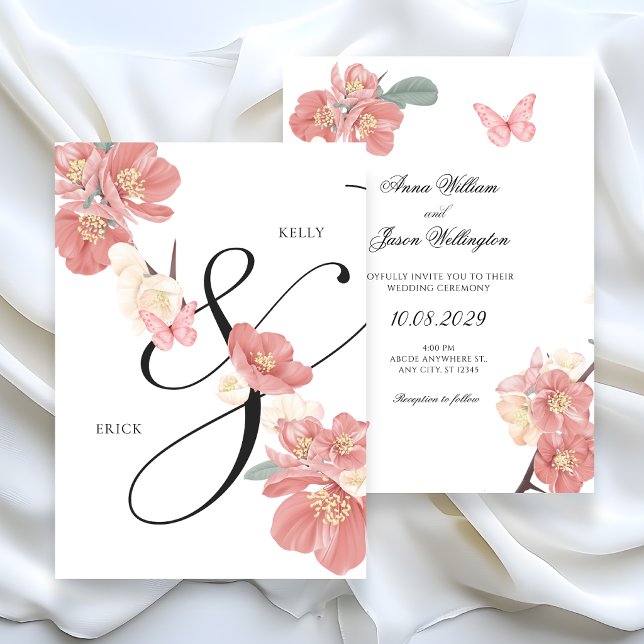 Invitation Floral branch wedding (Créateur téléchargé)