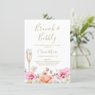 Invitation Floral Bright Spring Bridal Brunch Fête des mariée