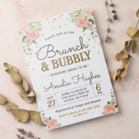 Floral Brunch and Bubbly Peony Gold Bridal Shower