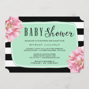 Invitation Floral Chic Baby shower / Monnaie
