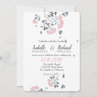 Floral chic rose mariage d'aquarelle rose