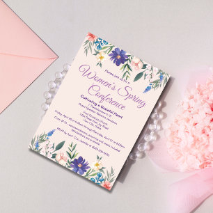 Invitation Floral Church Femmes Retraite Conférence ou événem