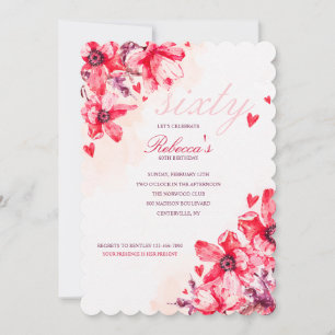 Invitation Floral de Crimson