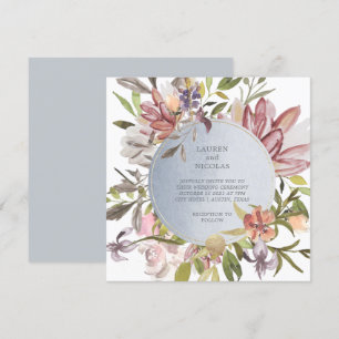Invitation Floral de luxe  Elégant Mariage d'aquarelle