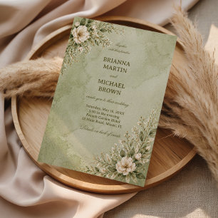 Invitation Floral de Sauge Doux