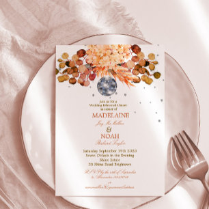 Invitation Floral Disco Ball Elegant Chic Mariage Repétition