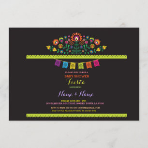 Invitation floral du Mexique de Mexicain de baby
