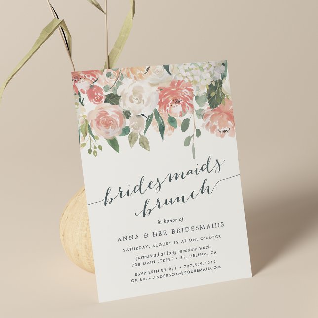 Invitation Floral du milieu de l'été | Bridesmaid Brunch Invi (Créateur téléchargé)