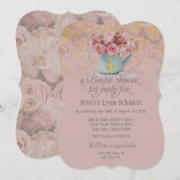  Floral Dusty Rose Gold Parties scintillant Fête d