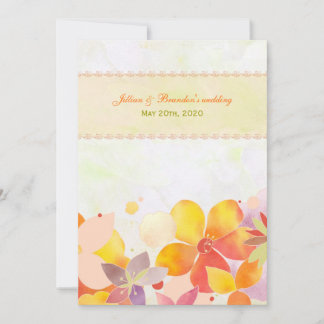 Invitation Floral Elegance Mariage du milieu de l'été