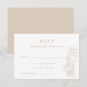 Invitation Floral Elegant Vintage Wedding RSVP
