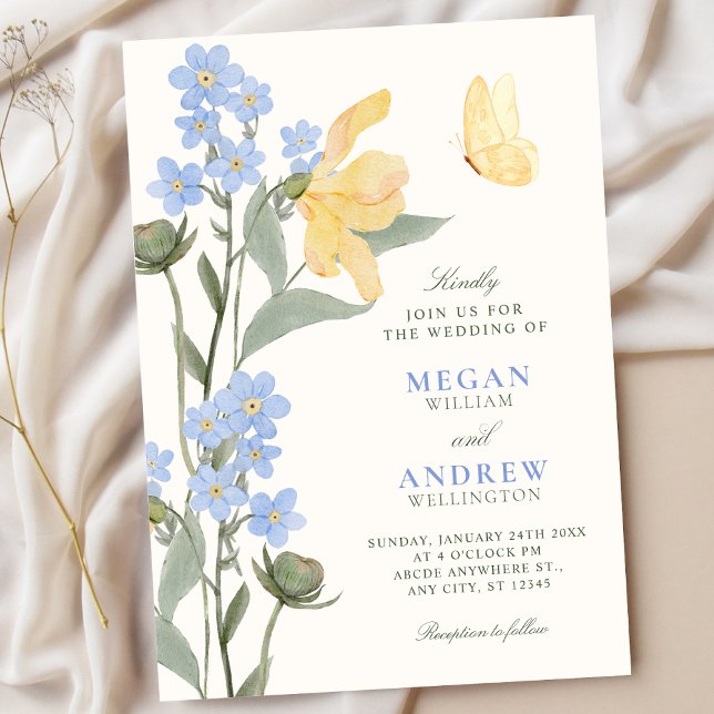 Invitation Floral elegant wedding (Créateur téléchargé)