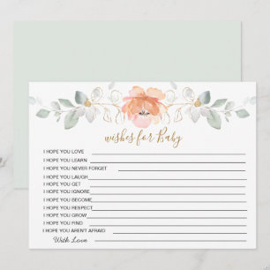 Invitation Floral et verdoyant Les voeux de Baby shower