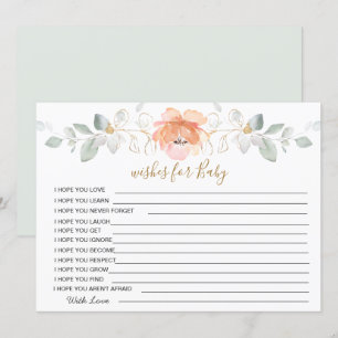 Invitation Floral et verdoyant Les voeux de Baby shower