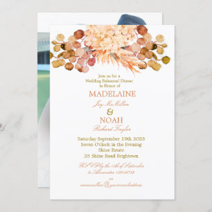 Invitation Floral Eucalyptus Élégant Chic Mariage Répétition