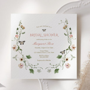 Invitation Floral Fairytale Jardin nuptiale de douche Invitat