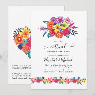 Invitation Floral Fiesta Mariage virtuel en ligne