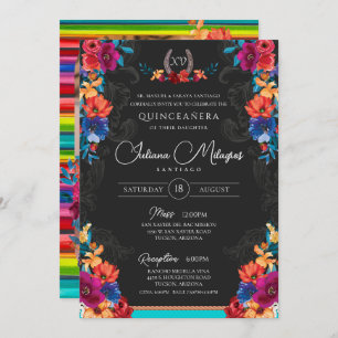 Invitation Floral Fiesta Mexicaine Ajoutez Votre Photo Quince
