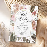 Invitation Floral Fleur sauvage rustique 60e anniversaire<br><div class="desc">Belle invitation à fêter ce 60ème anniversaire de fêtes de fleurs rustiques, ce design présente des fleurs sauvages d'aquarelle dans une palette de couleurs chaudes et neutres, beige, pêche, rose, terre cuite, et violet avec des tons de vert riche. C'est un choix merveilleux pour les anniversaires d'été ou d'automne. Célébrez...</div>