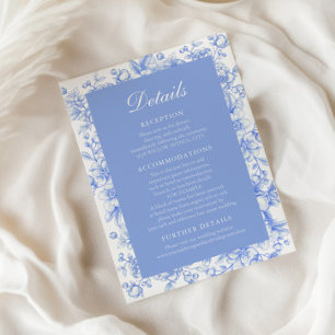 Invitation Floral Français Quelque chose de bleu Mariage Info