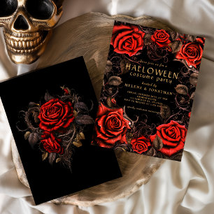 Invitation Floral gothique Adulte Halloween Costume Party
