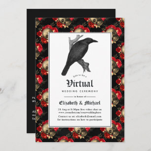 Invitation Floral Gothique en ligne Mariage virtuel