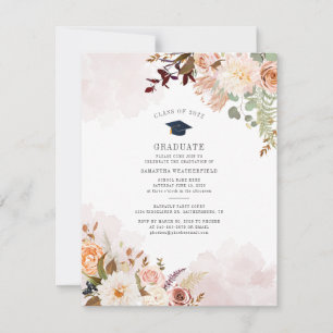 Invitation Floral Grad Class of 2025 Graduation Party
