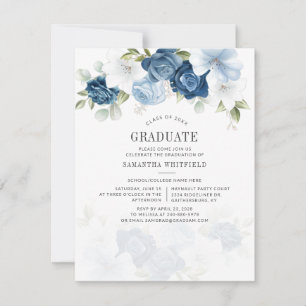 Invitation Floral Graduation 2025 Rustic Grad Party