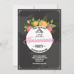 Invitation Floral Houseéching Party