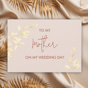 Invitation Floral intemporel à ma mère le jour de mon mariage