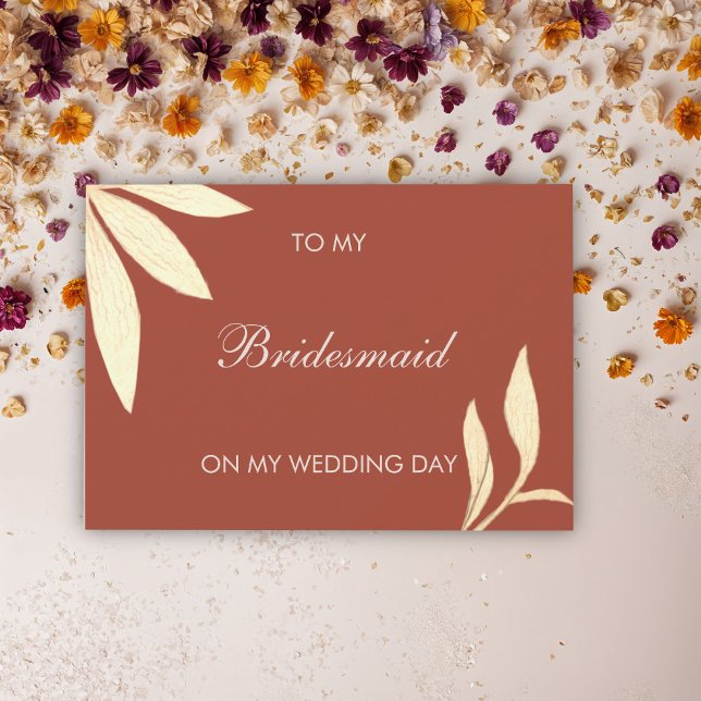 Invitation Floral intemporel à ma servante d'honneur le jour  (Créateur téléchargé)