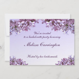 Invitation Floral Lilac Fleurs Bachelorette Party