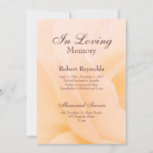 Invitation Floral Memorial Service