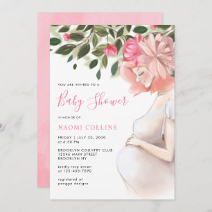 Invitation Floral mère mère mère mère mère mère Baby shower