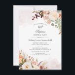 Invitation Floral moderne 60e Anniversaire Botanique Aquarell<br><div class="desc">Modern Floral 60th Birthday Botanical Watercolor Invitation vous pouvez facilement customiser avec les détails de votre fête en cliquant sur le bouton "Personnaliser". Avec bouquet floral moderne succulent et écriture typographie moderne. Parfait pour une invitation surprise pour une fête pour toute célébration de jalon</div>
