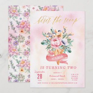 Invitation Floral Moderne Aquarelle Anniversaire Fête Invitat