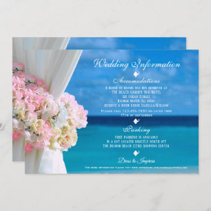 Invitation Floral moderne Blue Ocean Beach Informations de ma