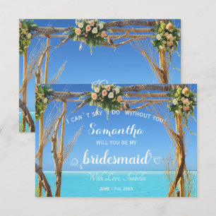 Invitation Floral Ocean Summer Beach Mariage Arch Bridesmaid