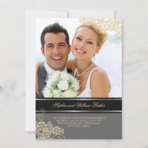 Invitation Floral Paisley Boho Vintage Chic Photo Mariage