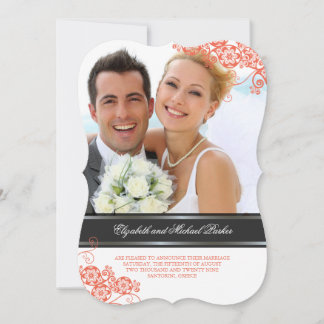 Invitation Floral Paisley Boho Vintage Chic Photo Mariage