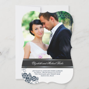 Invitation Floral Paisley Boho Vintage Chic Photo Mariage