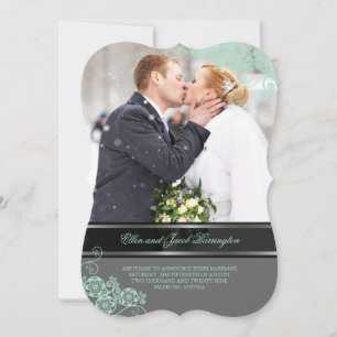 Invitation Floral Paisley Boho Vintage Chic Photo Mariage