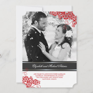 Invitation Floral Paisley Boho Vintage Chic Photo Mariage