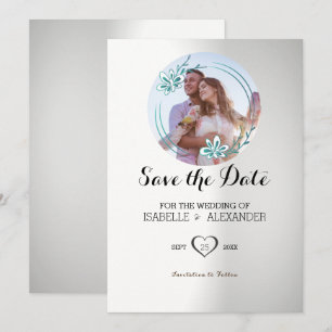 Invitation Floral Photo Personnalisée